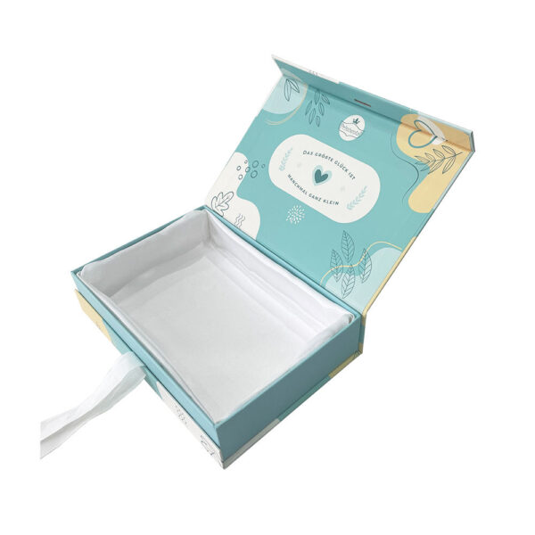 Custom Blue Magnetic Gift Box - Image 3