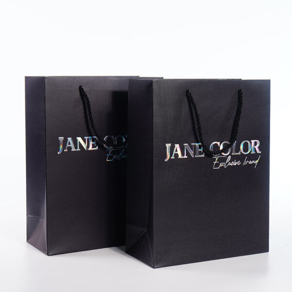 Custom Black Paper Bags - Image 4