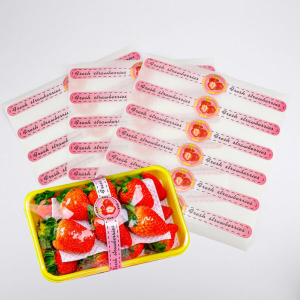 Custom Food Label For Strawberries - Image 1
