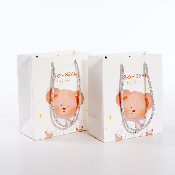 Custom White Paper Bags - Image 1