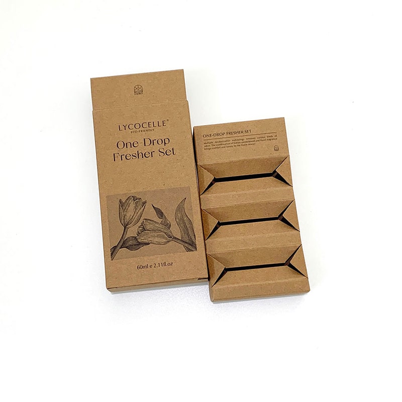 kraft paperboard packaging box printed with black ink